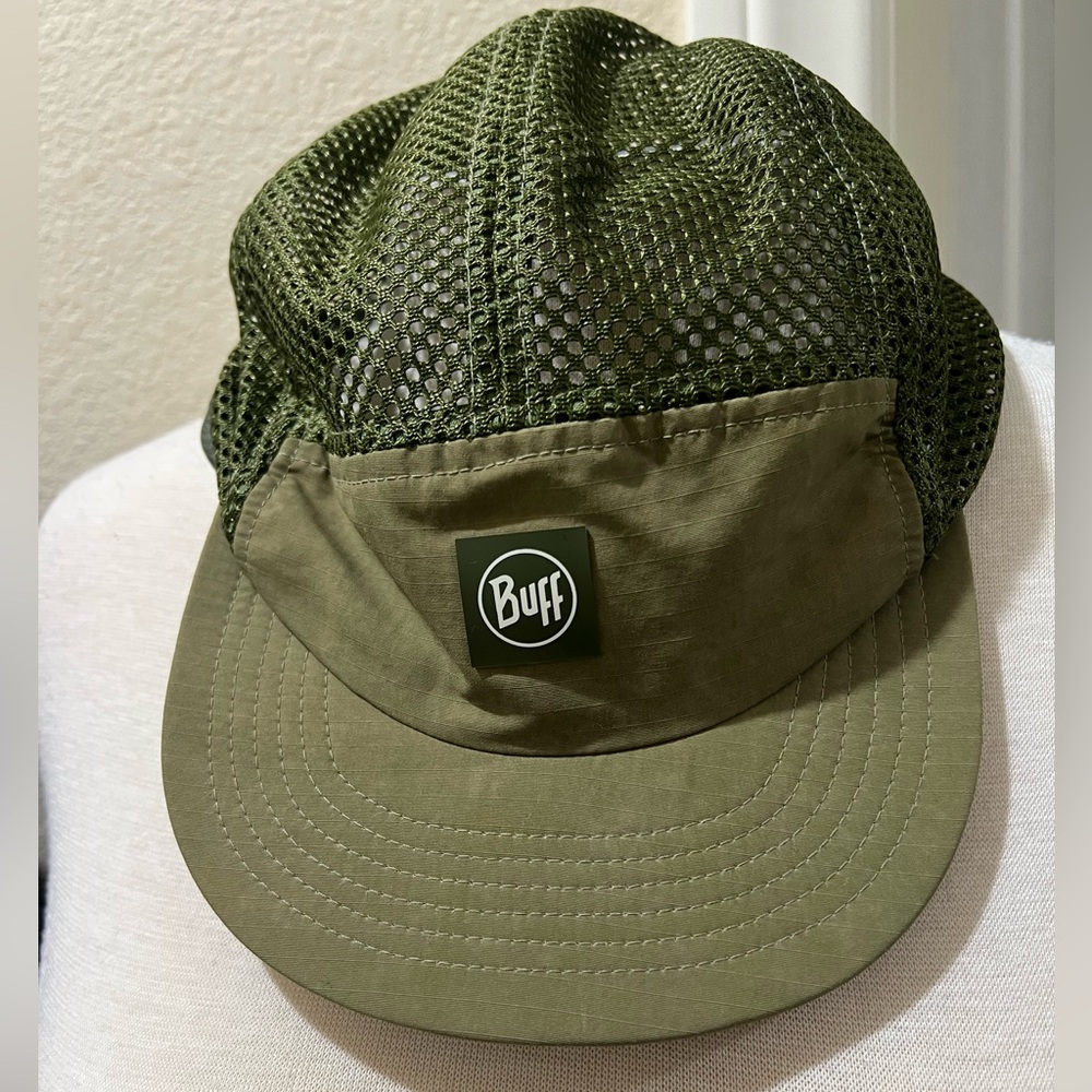 Buff 5 panel walking / hiking military cap Men's Olive Green hat - Picture 2 of 7